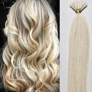 20″ 100 grams,10 Bundles, Human V-Light Bulk Hair Extensions (Loose Hair) #60